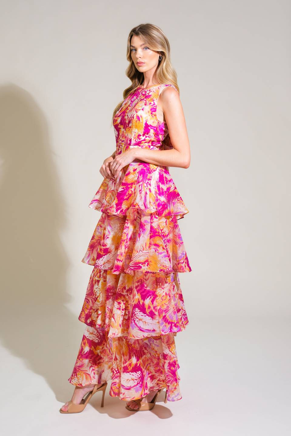 PARADISE PALMS WOVEN MAXI DRESS Flying Tomato